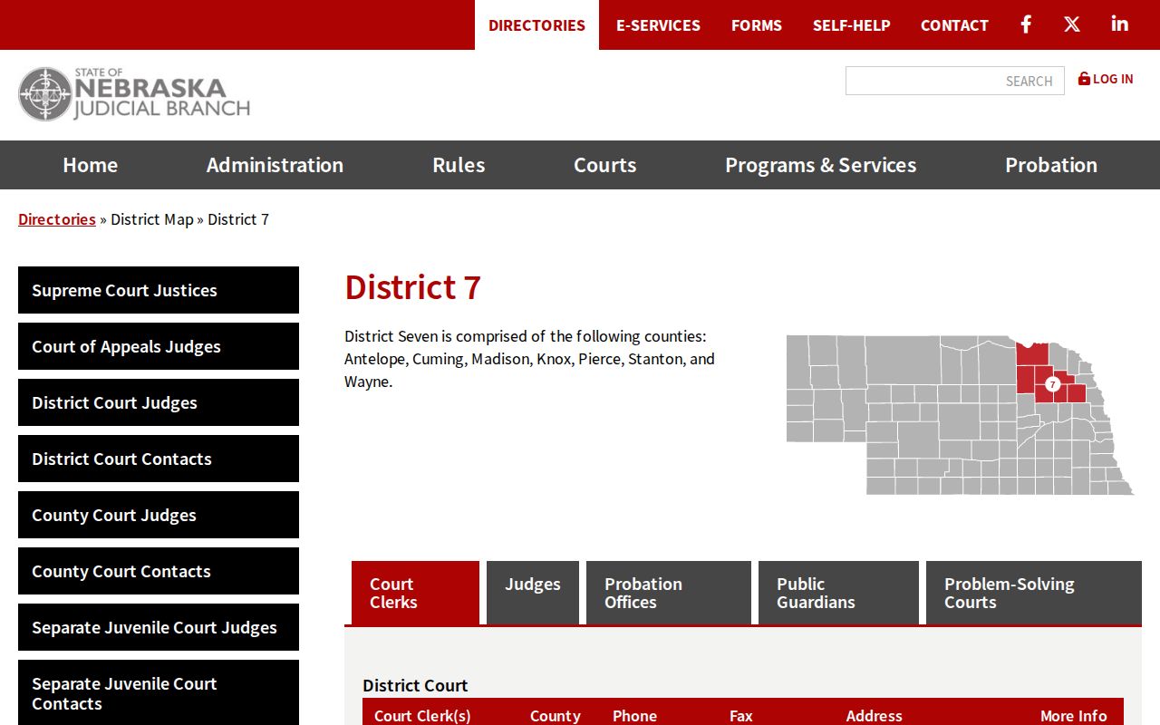 Wayne County court docket District 7 map