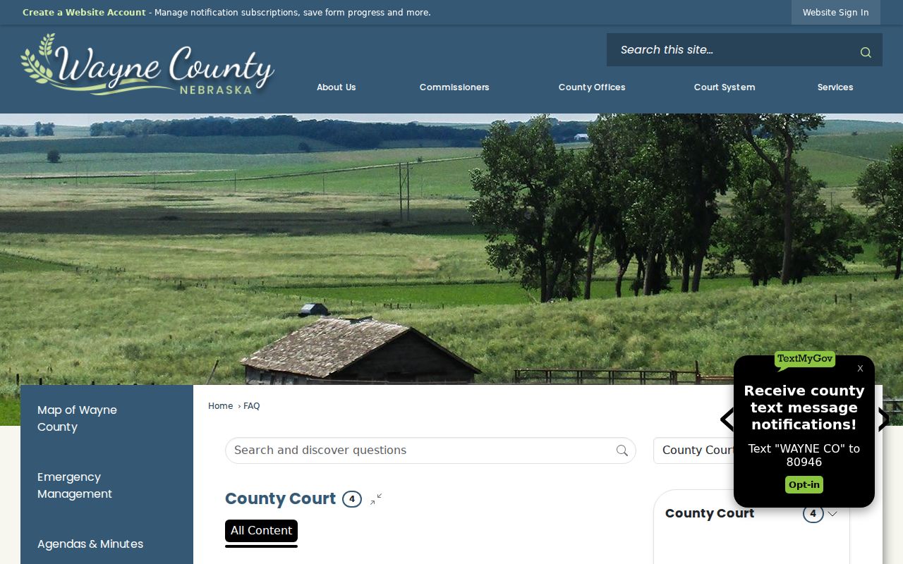 Wayne court records reference showing the county copy and microfilm guidance